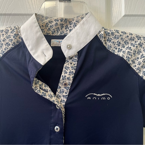 Animo Show Shirt Navy Blue Floral - Picture 2 of 5
